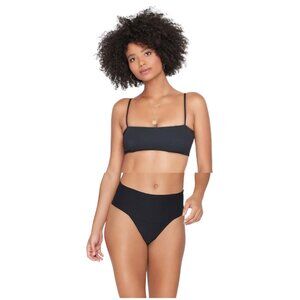 L*Space Black Ribbed Bikini Set